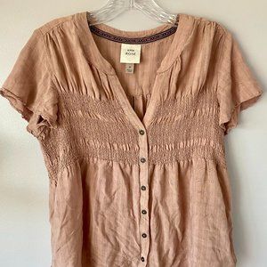 Knox Rose women's short sleeve blouse
